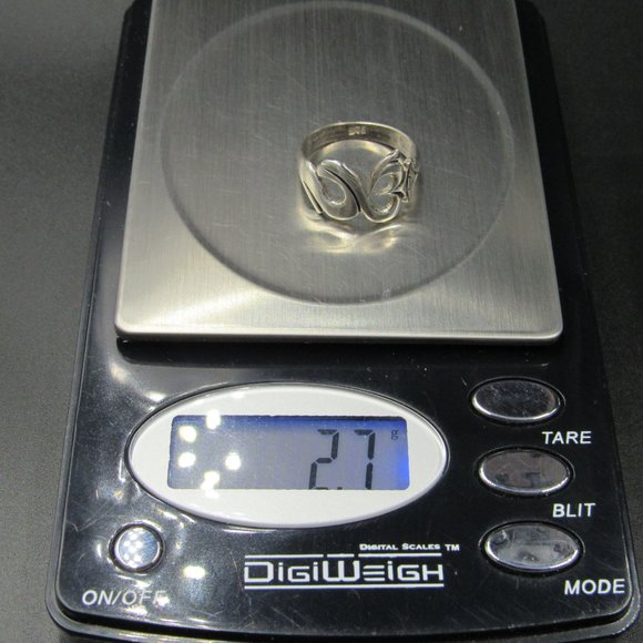 Size 7 Sterling Silver Odd Design Symbol Band Ring - Picture 7 of 7